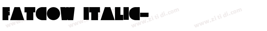 FatCow Italic字体转换